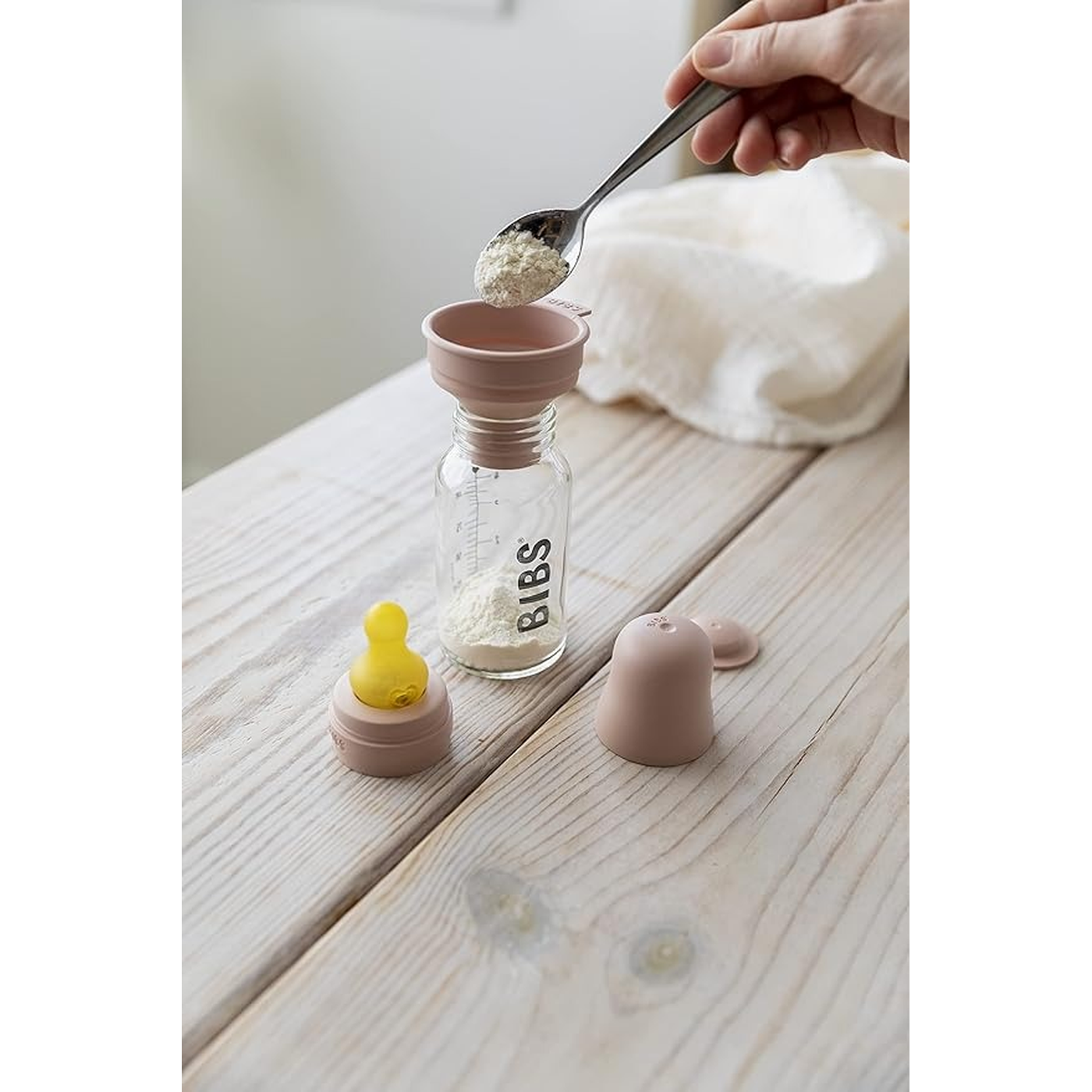 Bibs Baby Glass Bottle Complete Set 225Ml Blush Bibs Baby Glass Bottle Complete Set 225Ml Blush