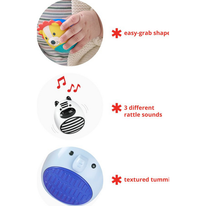 Skip Hop Baby Jungle Beats Baby Egg Shaker Set of 3