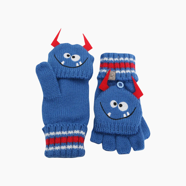 Flap Jack Kids Baby Knitted Mittens Monster