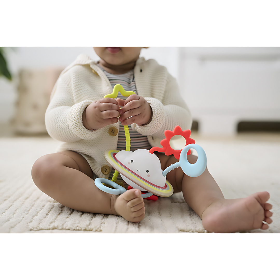 Skip Hop Baby Silver Lining Cloud Pull &amp; Play Baby Sensory Toy