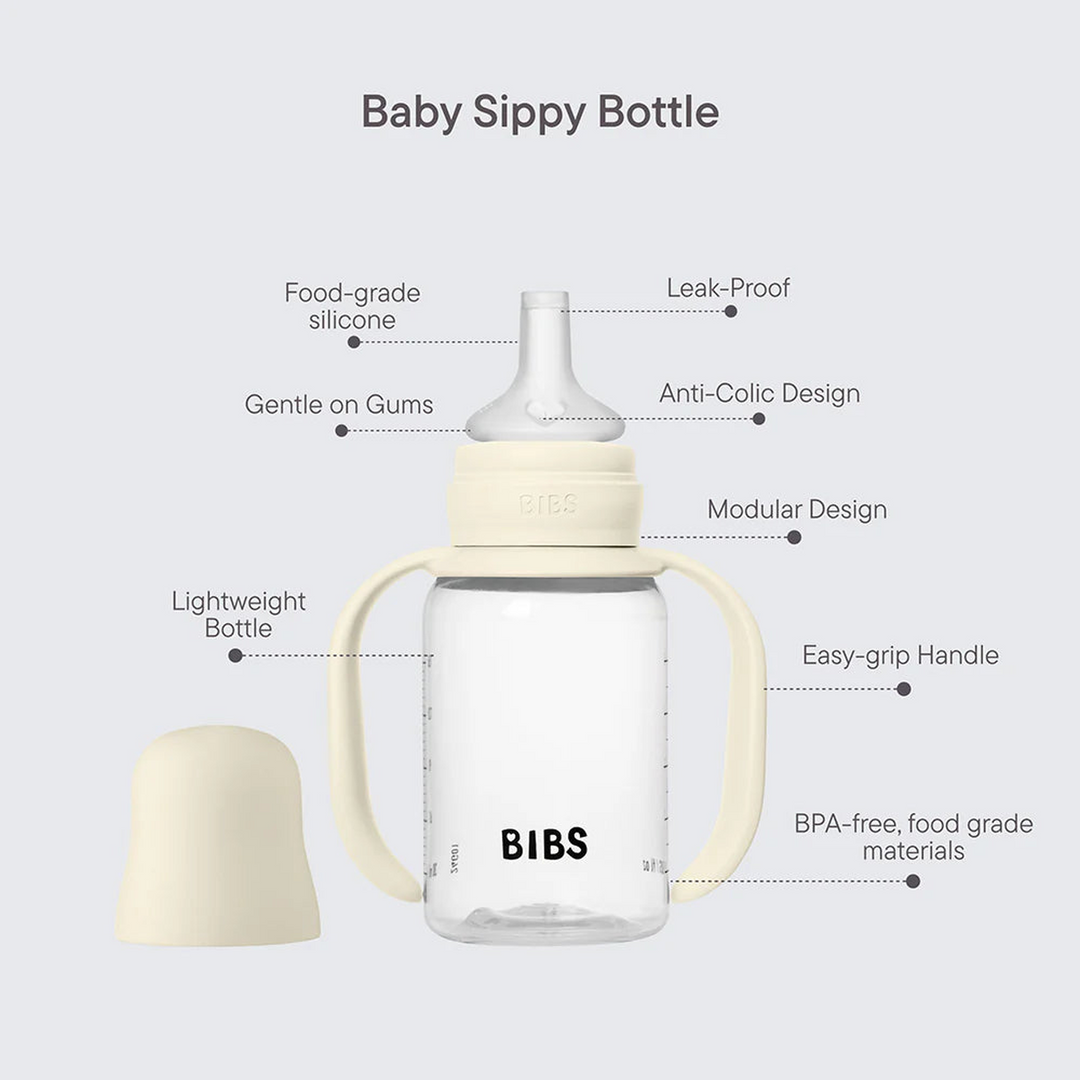 BIBS Baby Sippy Bottle Spout Silicone 150 ml - Ivory