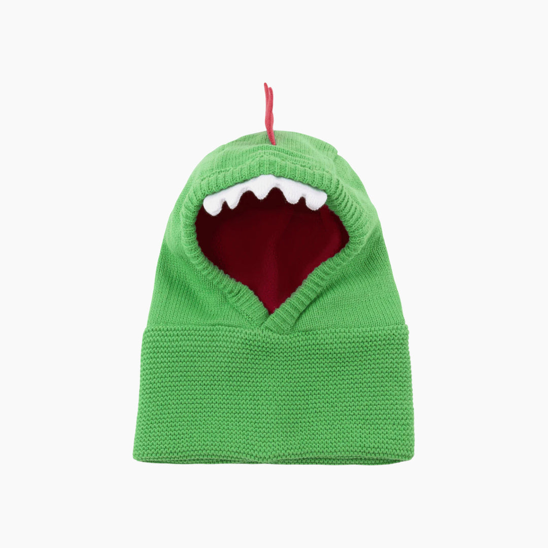 Zoocchini Baby Toddler Knit Balaclava Hat - Devin the Dinosaur (6-12m)