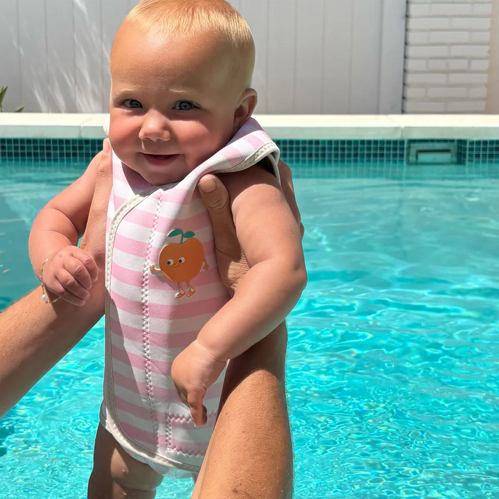 SunnyLife Baby Wetsuit - Poppy the Peach Pink Stripe - HUNA