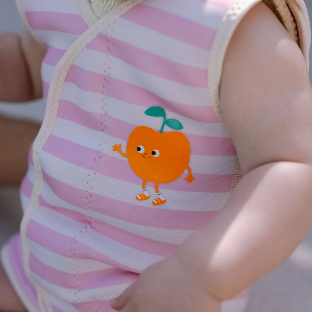 SunnyLife Baby Wetsuit - Poppy the Peach Pink Stripe - HUNA