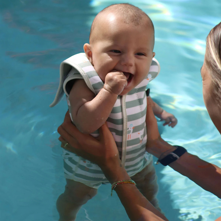 SunnyLife Baby Wetsuit - Sammy the Seagull Green Stripe - HUNA