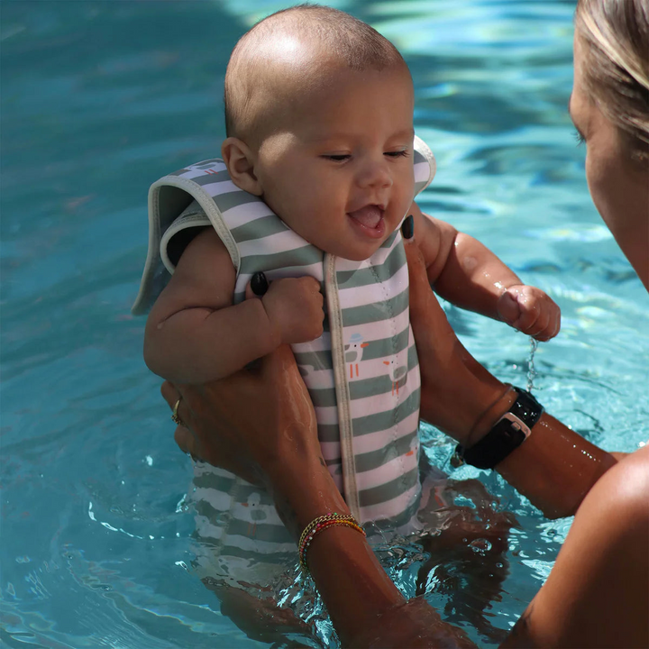 SunnyLife Baby Wetsuit - Sammy the Seagull Green Stripe - HUNA