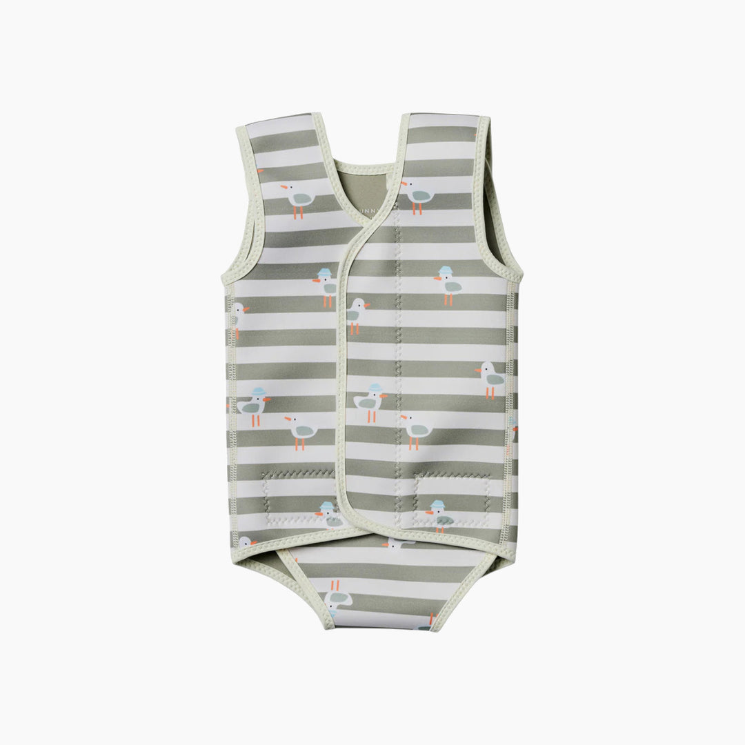 SunnyLife Baby Wetsuit - Sammy the Seagull Green Stripe - HUNA