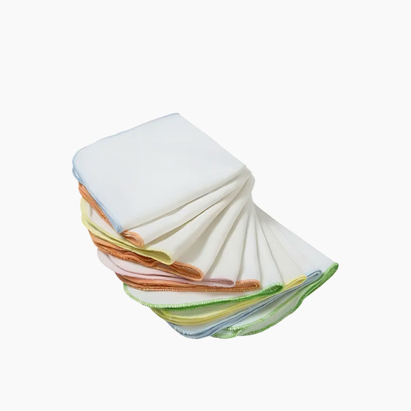 Babyjem Baby Hanky, 10Pcs, %100 Cotton, 0+ Months White