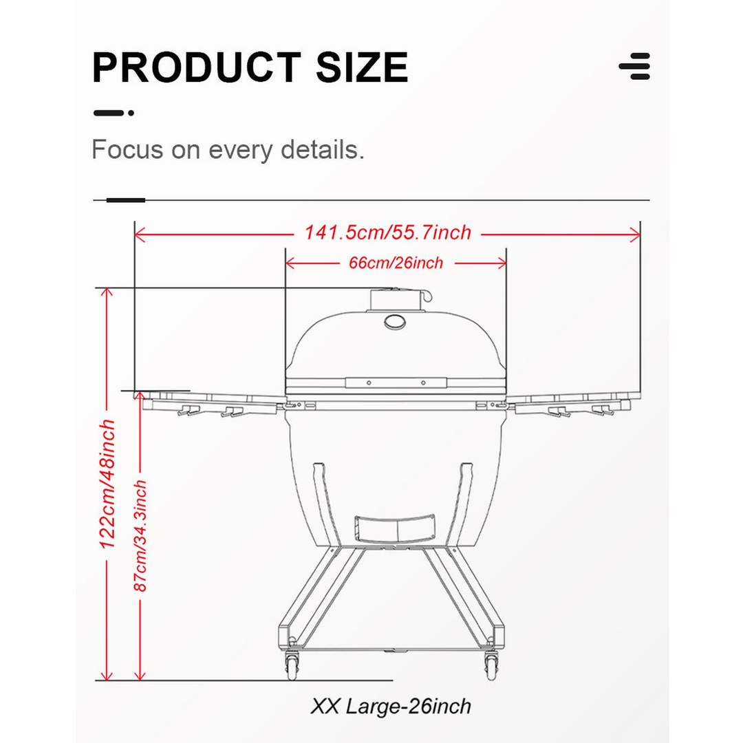 Kamado Grill XX-Large 26 Inch