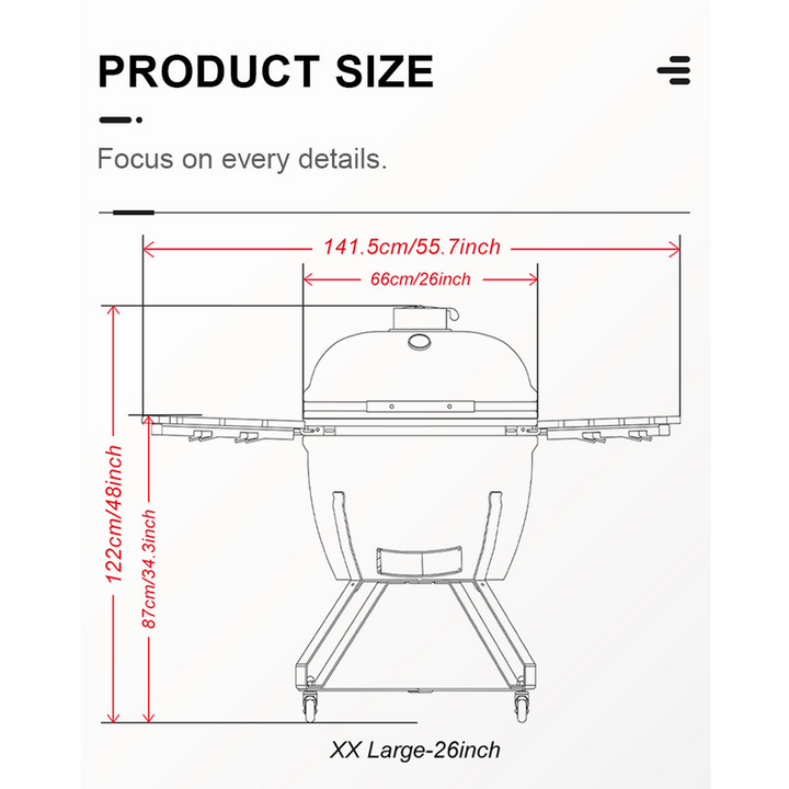 Kamado Grill XX-Large 26 Inch
