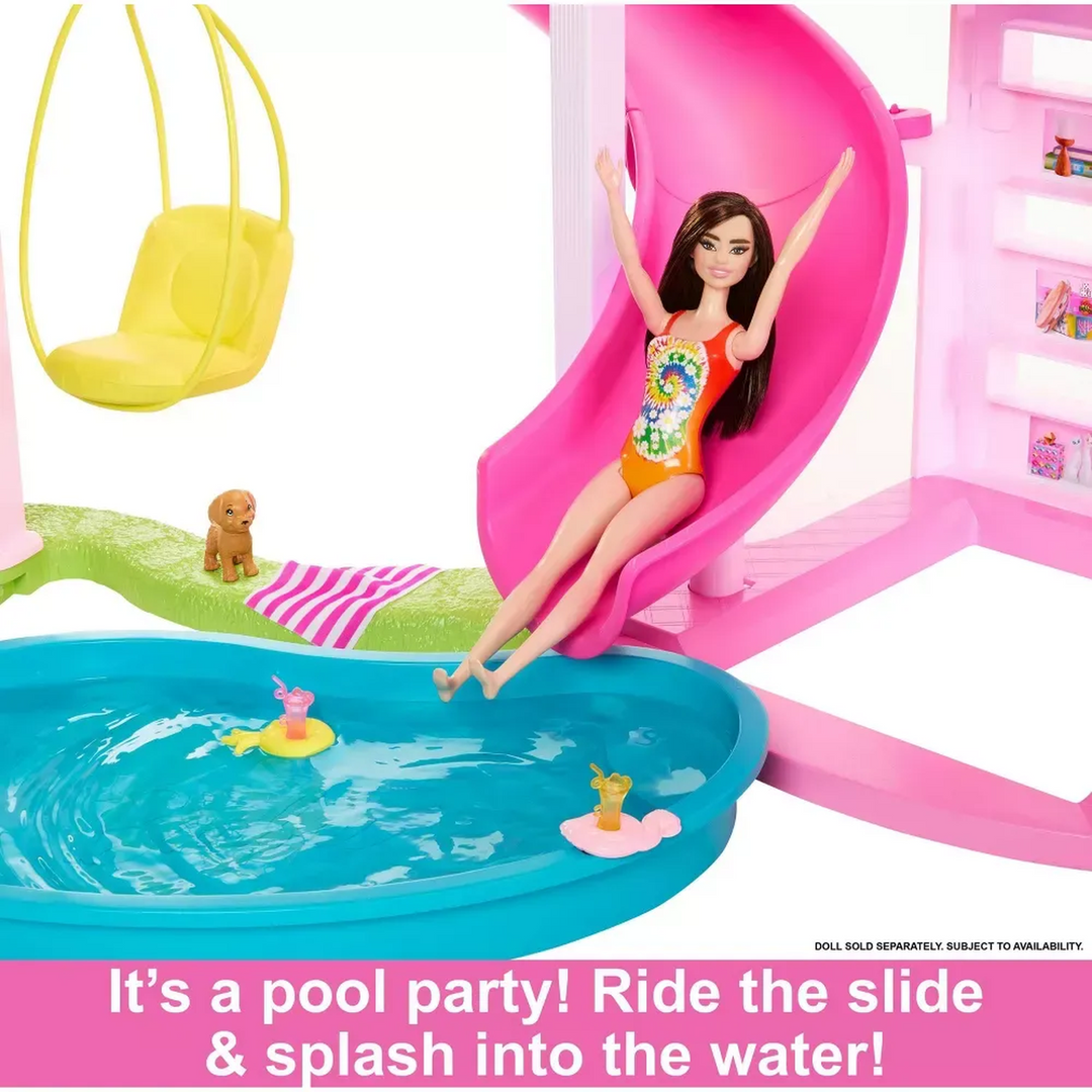 Mattel Barbie Dreamhouse Pool Party Doll House With 75 Accessories