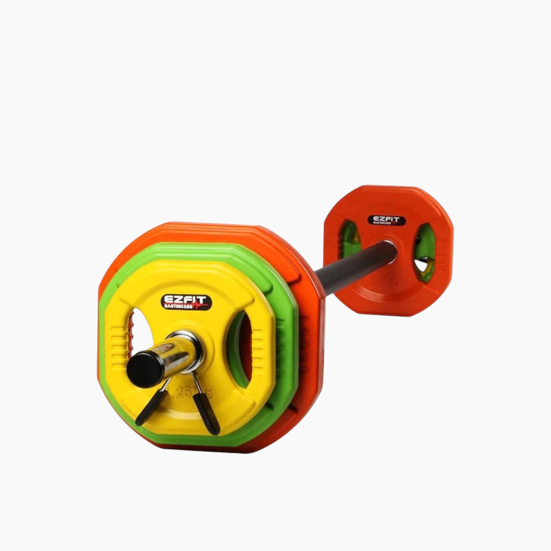 Bar bill 23KG adjustable weight set with color-coded, rubber-coated plates