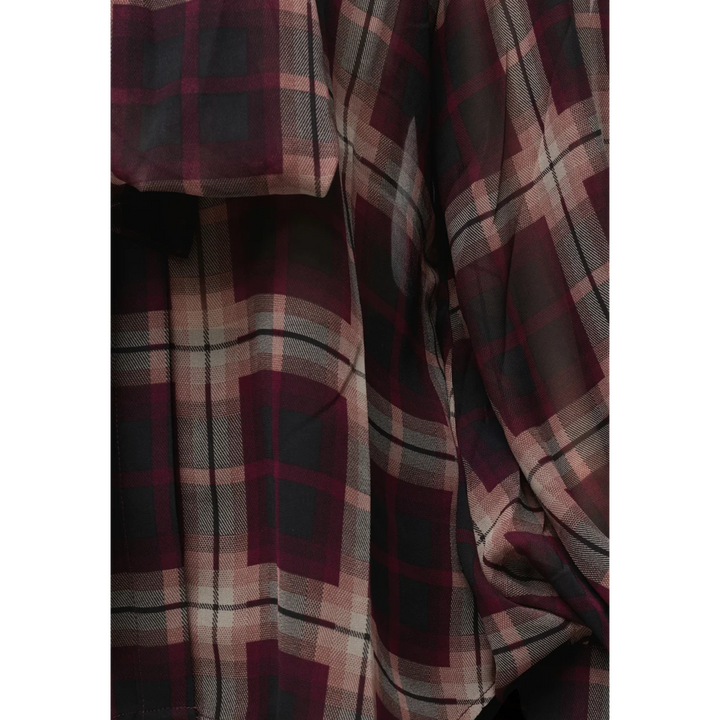 Bardot Cecile Neck Tie Shirt Button-down Blouse Burgundy