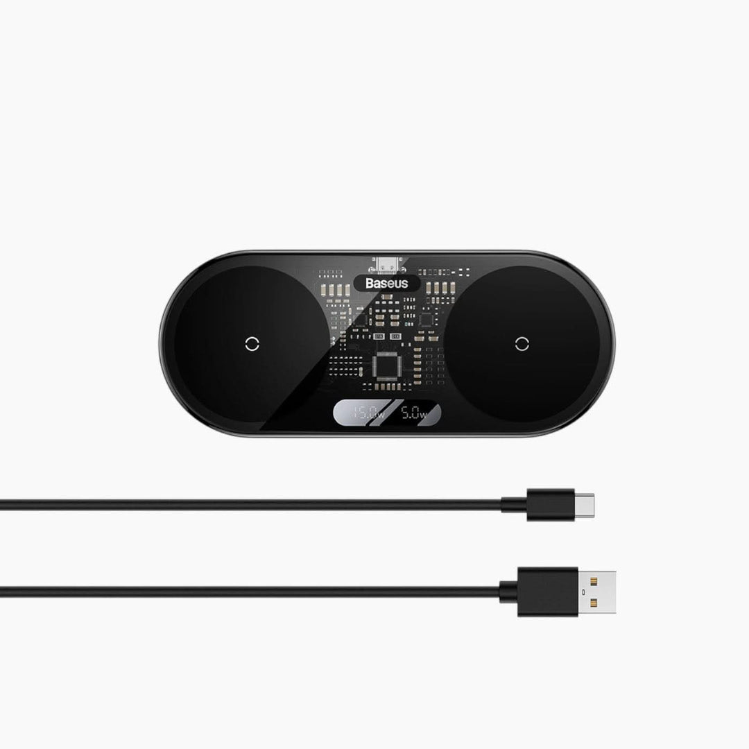 Baseus Digital LED Display 2-in-1 Wireless Charger