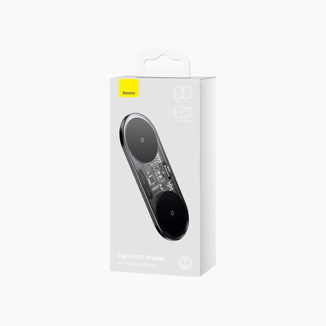 Baseus Digital LED Display 2-in-1 Wireless Charger
