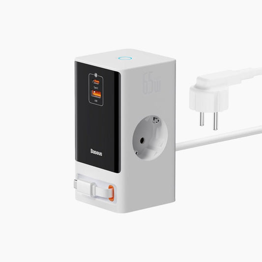 شريط طاقة رقمي PowerCombo 2 AC + 1 U + 1 C + قابل للسحب-C 65 واط