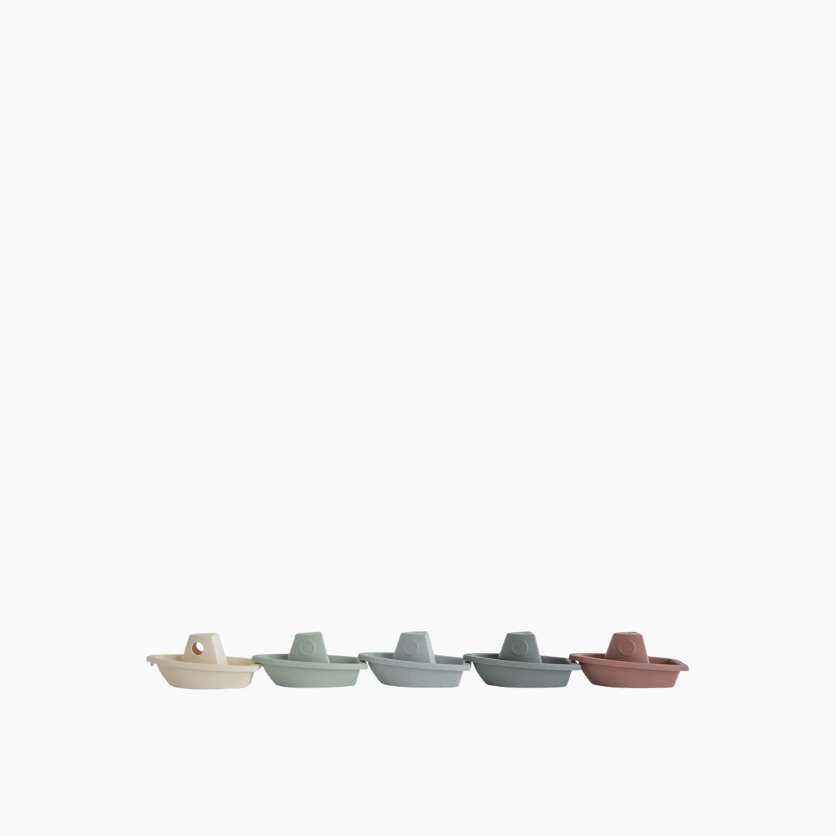 Mushie Bath Boats set of five stackable bath toys