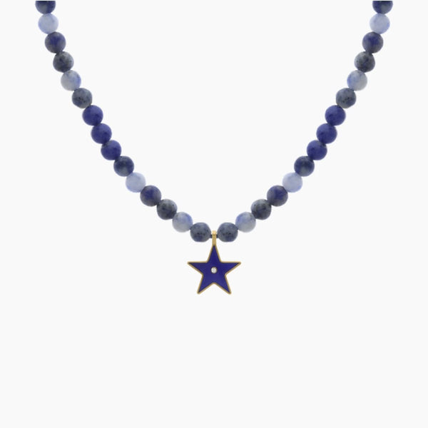 Beaded Starry Light Diamond Necklace