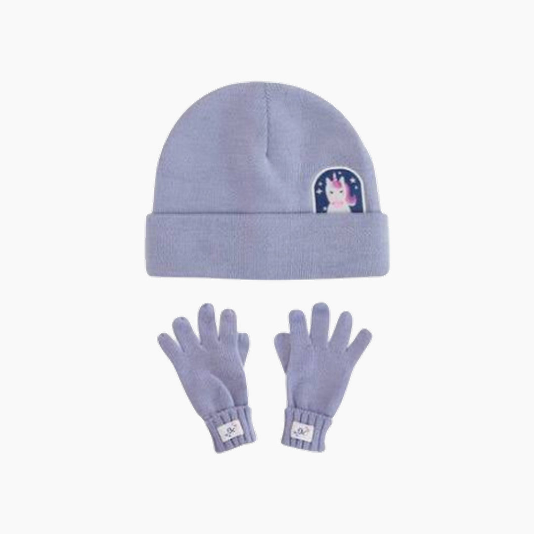 Flap Jack Kids Beanie &amp; Gloves Set - Unicorn