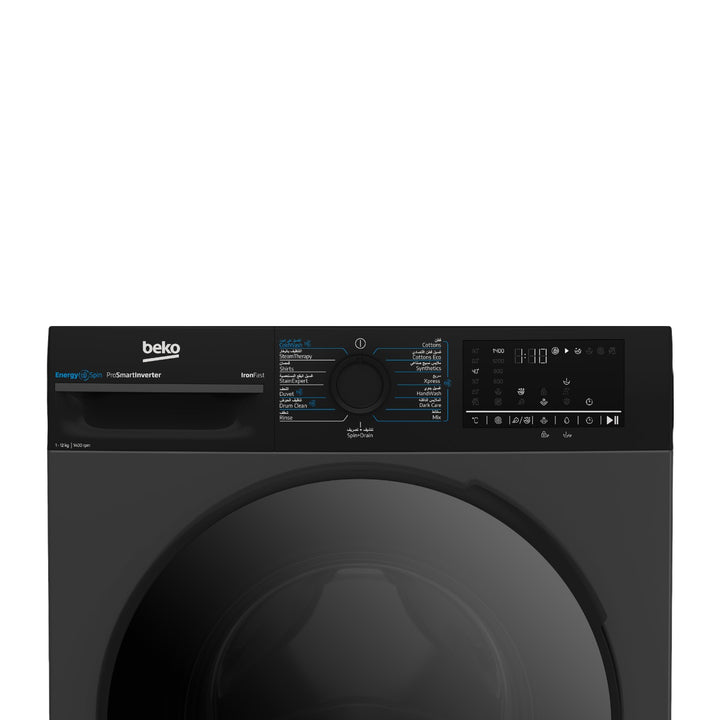 Beko 12 kg anthracite washing machine with 1400 RPM inverter