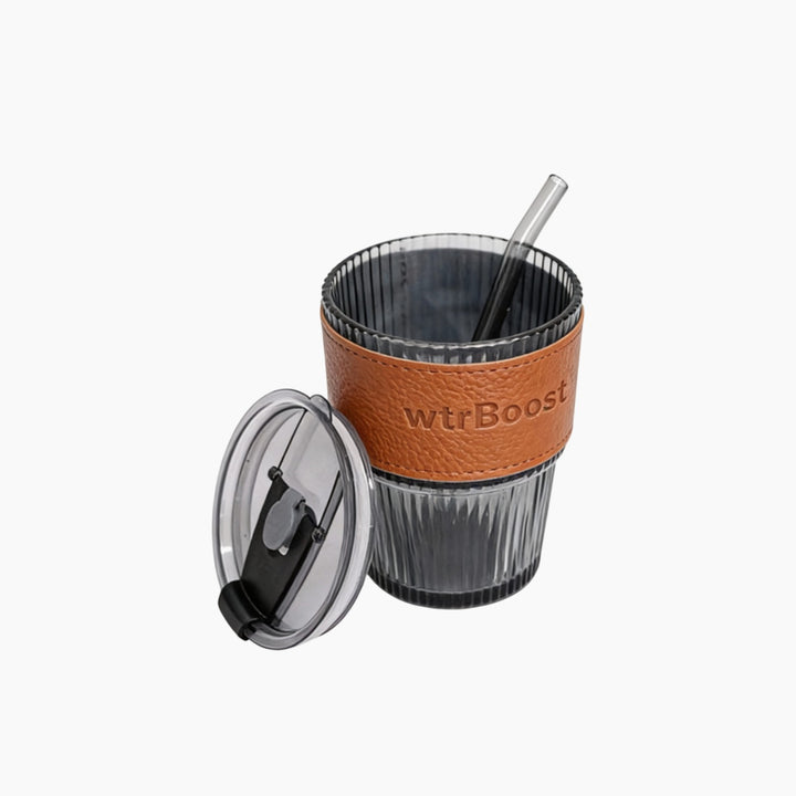 Wtr Boost Black Stylish Heat-resistant Glass Tumbler