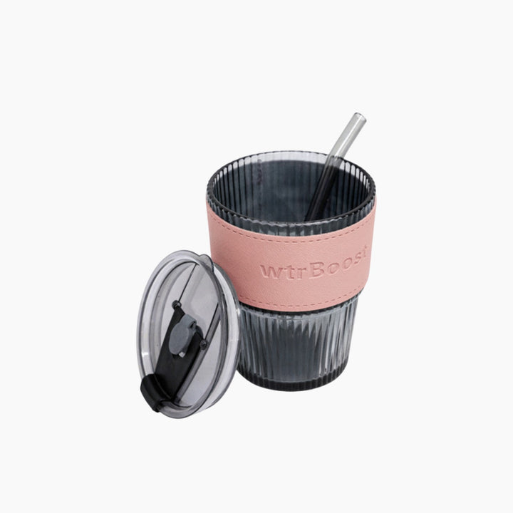 Wtr Boost Black Stylish Heat-resistant Glass Tumbler