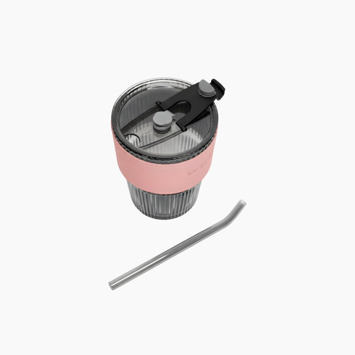 Wtr Boost Black Stylish Heat-resistant Glass Tumbler