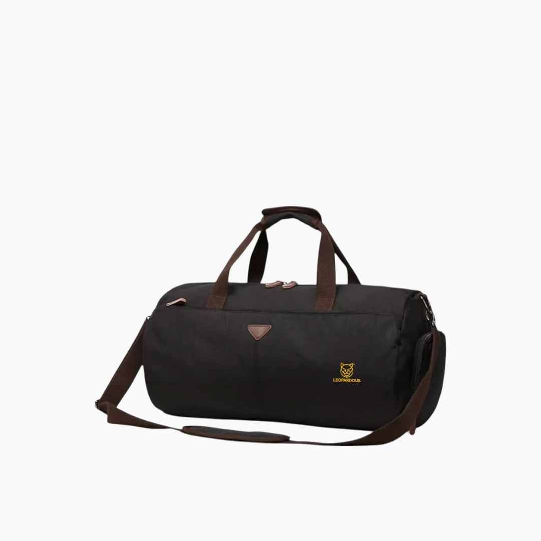 Leopardous Canvas Gym Bag
