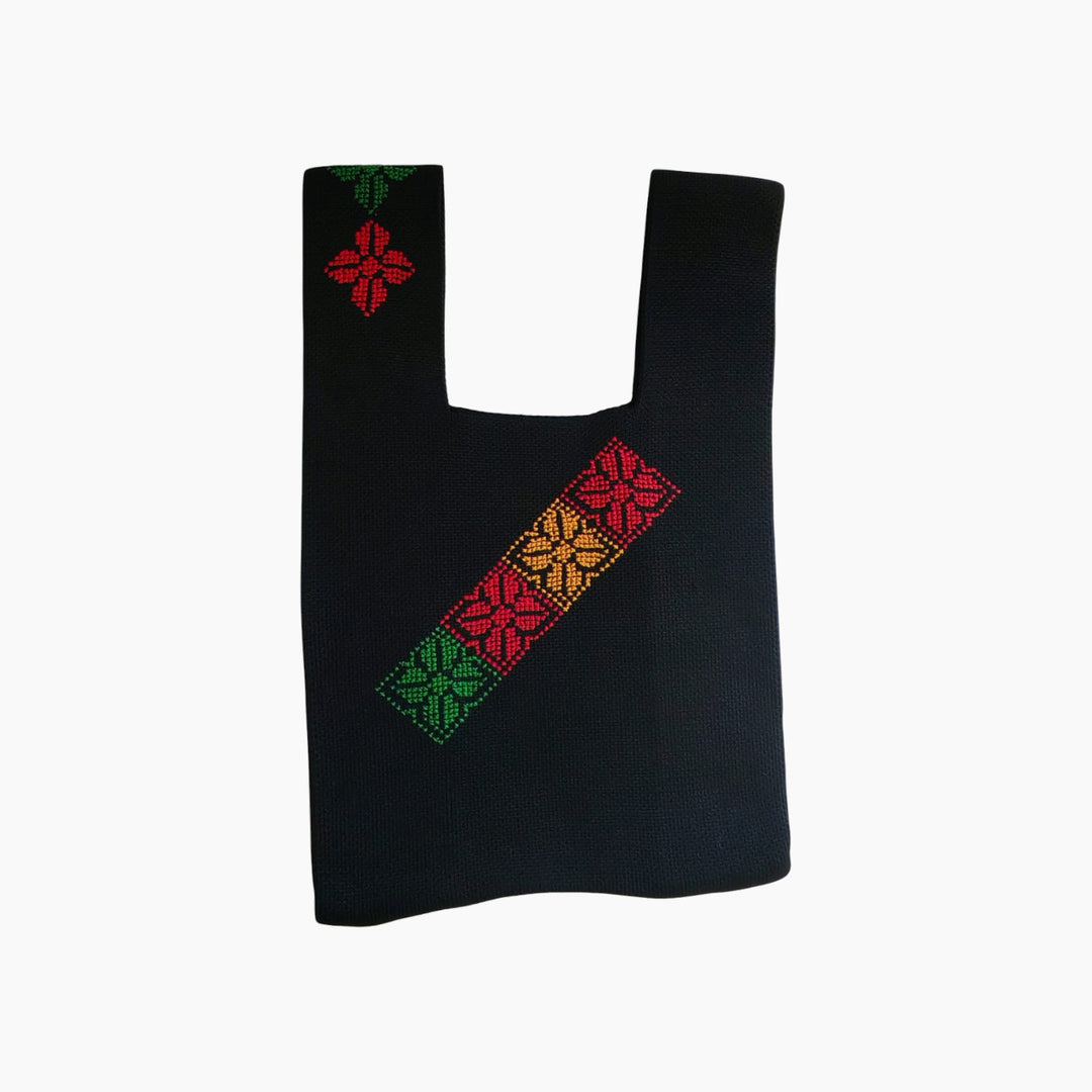 Black tote bag, one size