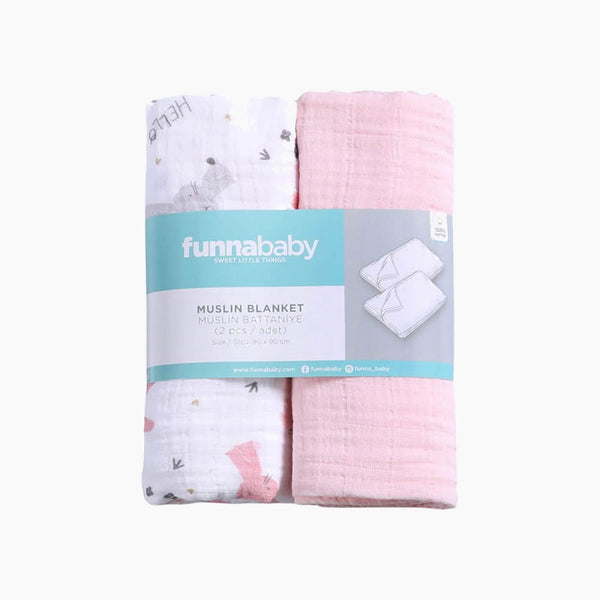 Funna Blanket Set 2 Pieces 100% Cotton