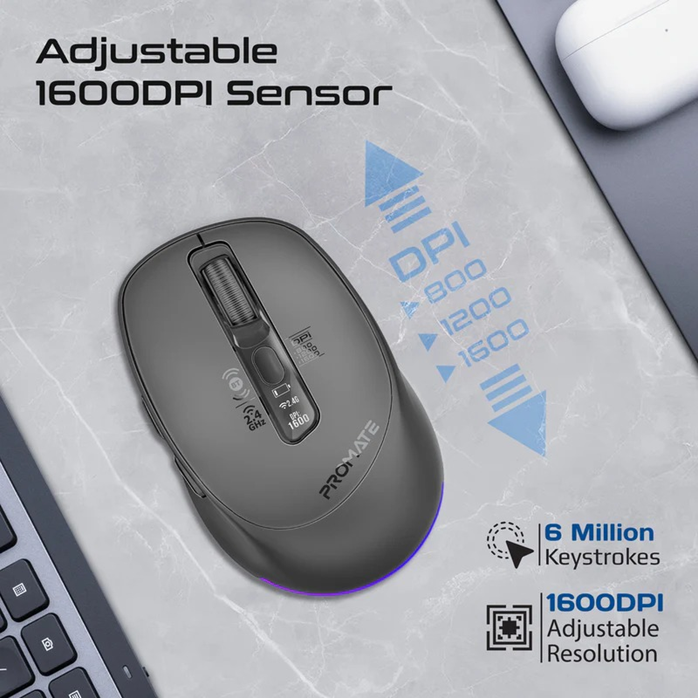 Mkateb Blix-3M-Black Wireless Mouse Mkateb Blix-3M-Black Wireless Mouse