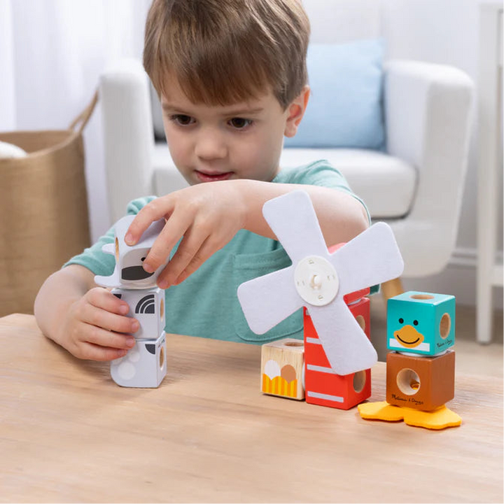 Melissa &amp; Doug Blockables Farm Friends Building Set - 16pc