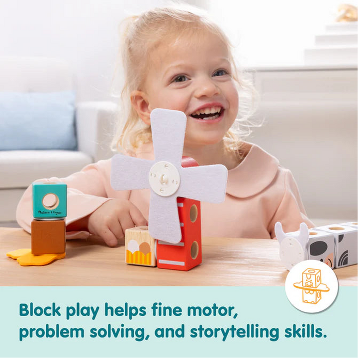 Melissa &amp; Doug Blockables Farm Friends Building Set - 16pc