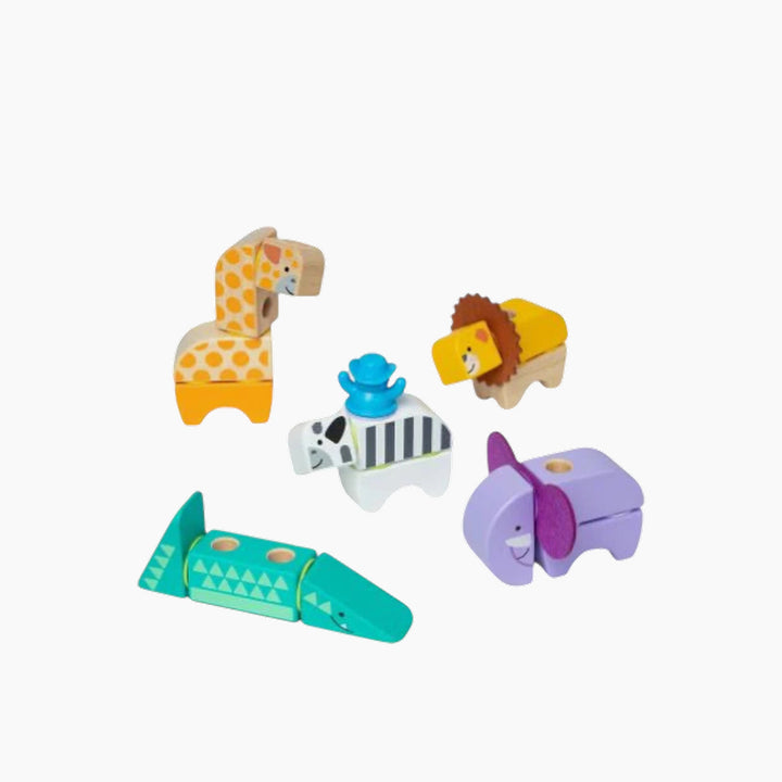 Melissa &amp; Doug Blockables Safari Animals Building Set - 34pc