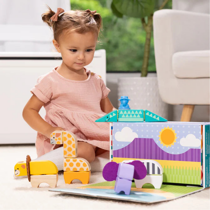 Melissa &amp; Doug Blockables Safari Animals Building Set - 34pc