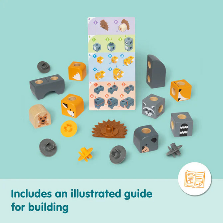 Melissa &amp; Doug Blockables Woodland Creatures Building Set - 16pc