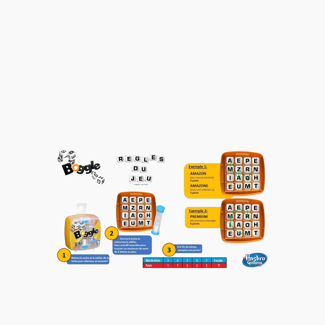 Hasbro Boggle Classic Word Game - HUNA
