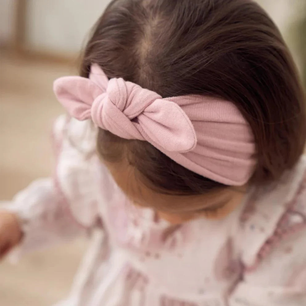 Elegant Baby Brushed Cotton Knotted Bow Headband