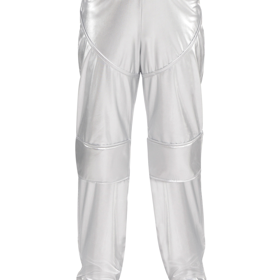 Wizard of Oz Tin Man costume set with metallic lame jumpsuit and headpiece