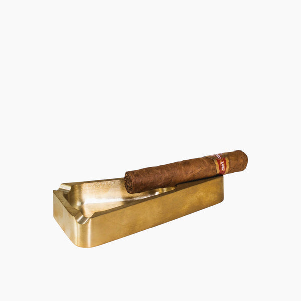 Brass Cigar Ashtray Gold