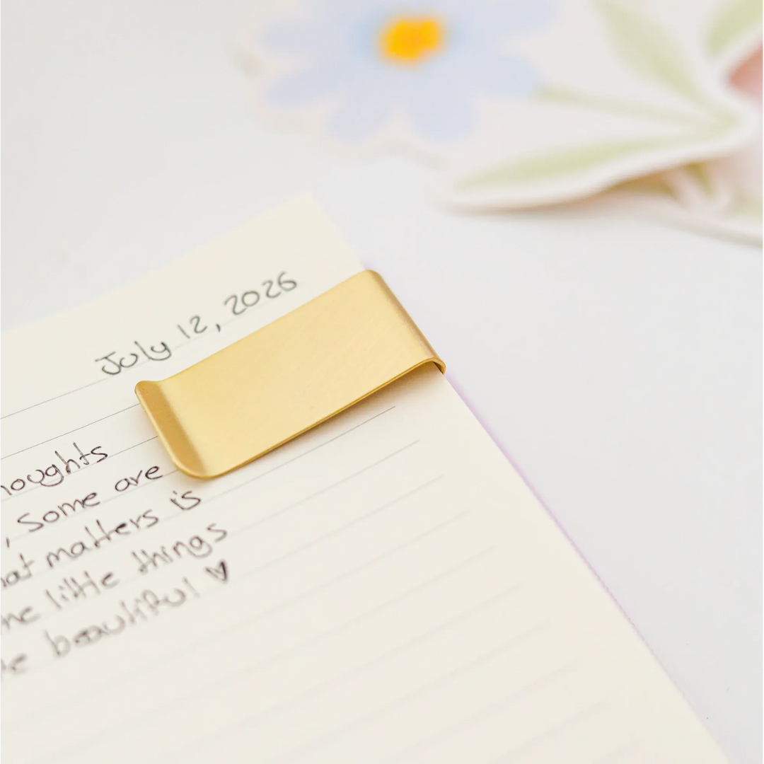 Solid brass satin finish paper clip