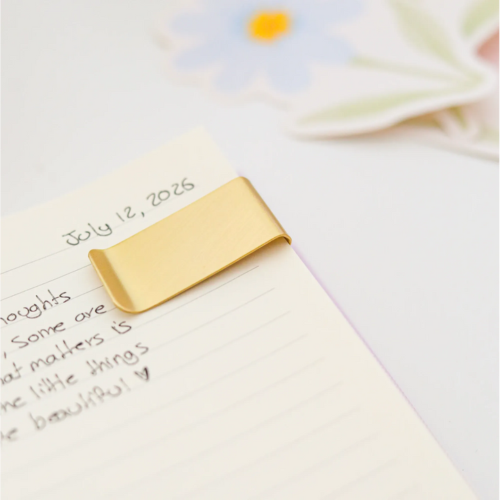 Solid brass satin finish paper clip