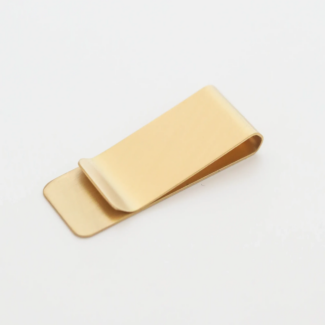 Brass paper clip with satin finish