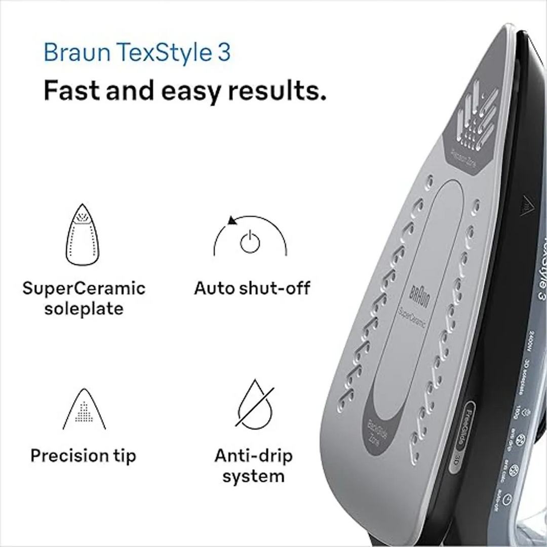Braun 2400W SuperCeramic iron with 270ml capacity