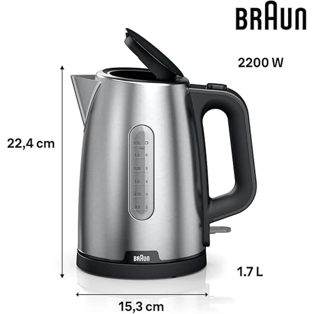 Braun Kettle 2200 W 1.7 L Stainless Black