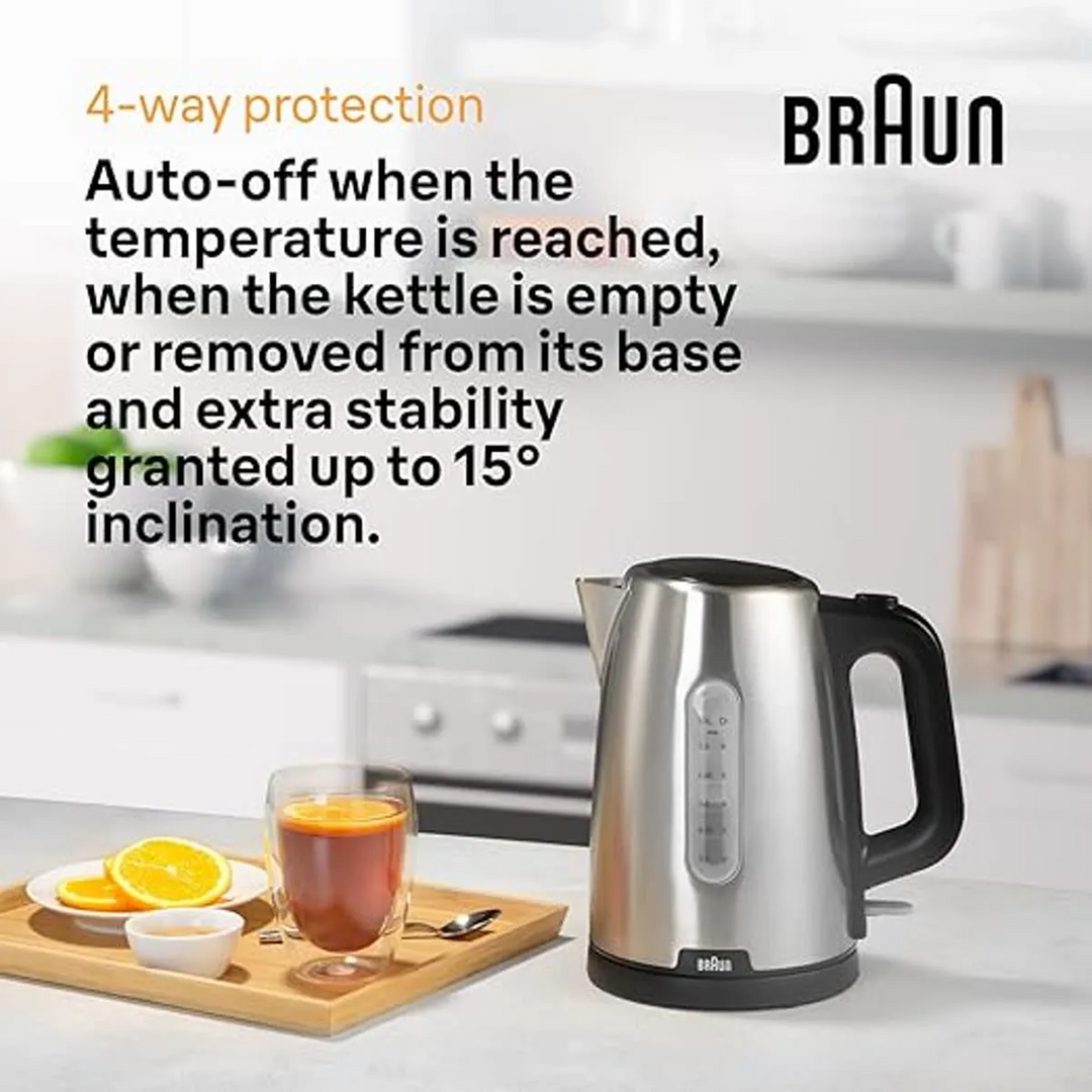 Braun Kettle 2200 W 1.7 L Stainless Black