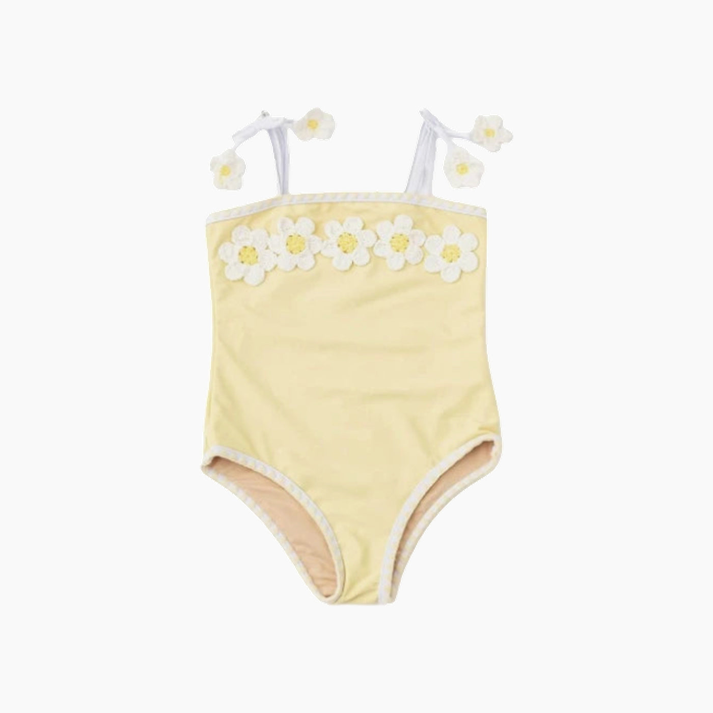 Shade Critters Butter Daisy Girls Crochet One Piece Swimsuit - HUNA