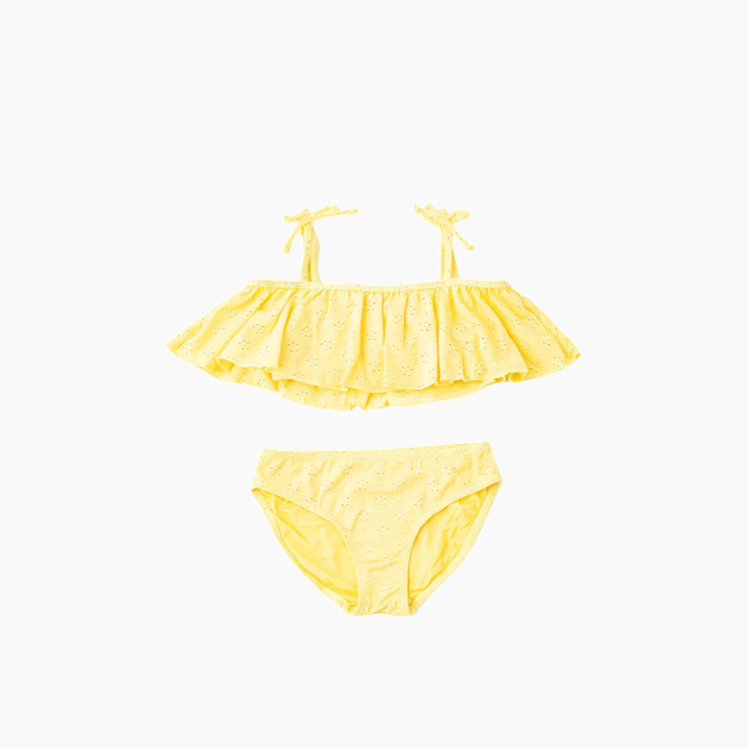 Shade Critters Butter Yellow Eyelet Ruffle 2 piece Swimsuit