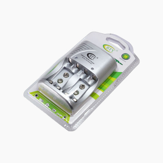 Raymax BTY-802B Battery Charger for AA AAA 9V Battery Silver Color C804HV1