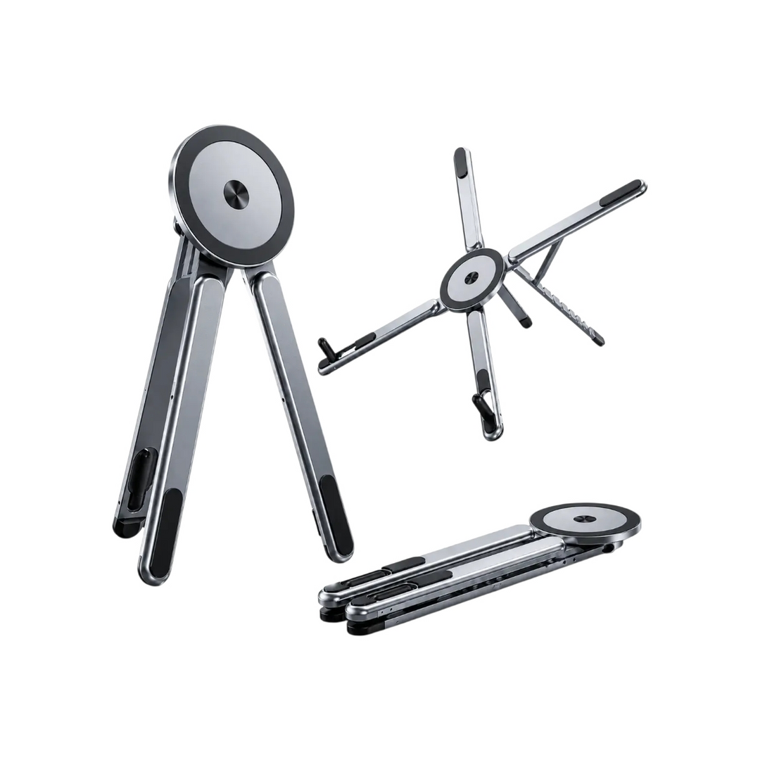 Calevora 4-in-1 Foldable Steel Stand for Laptop, Tablet &amp; Phone